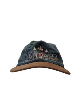 Goofys Hat Co Denim Suede World Reunion Dad Hat Vintage Americana Adjustable